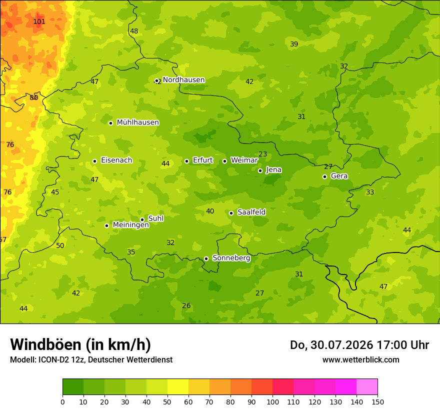 Maximale Windböen