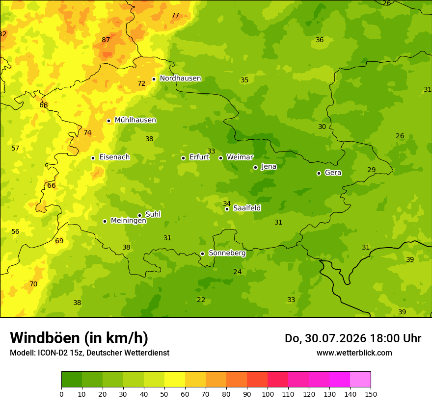 Maximale Windböen
