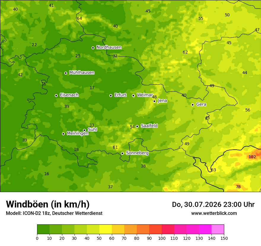 Maximale Windböen