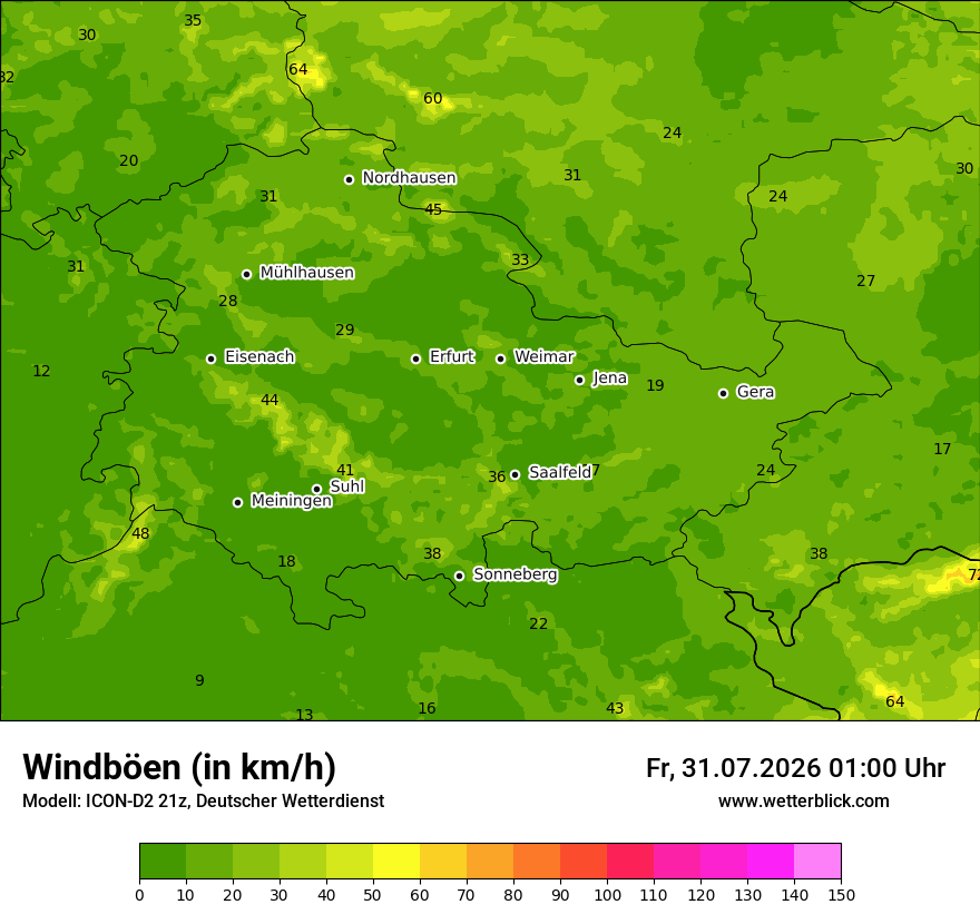 Maximale Windböen