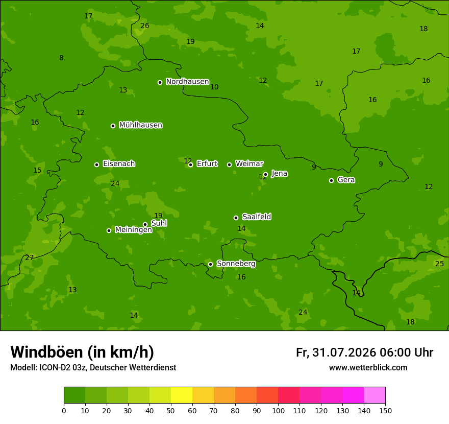 Maximale Windböen