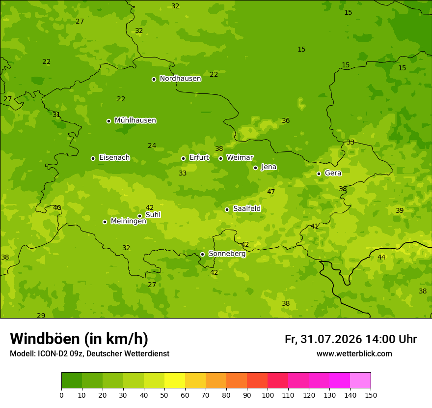 Maximale Windböen