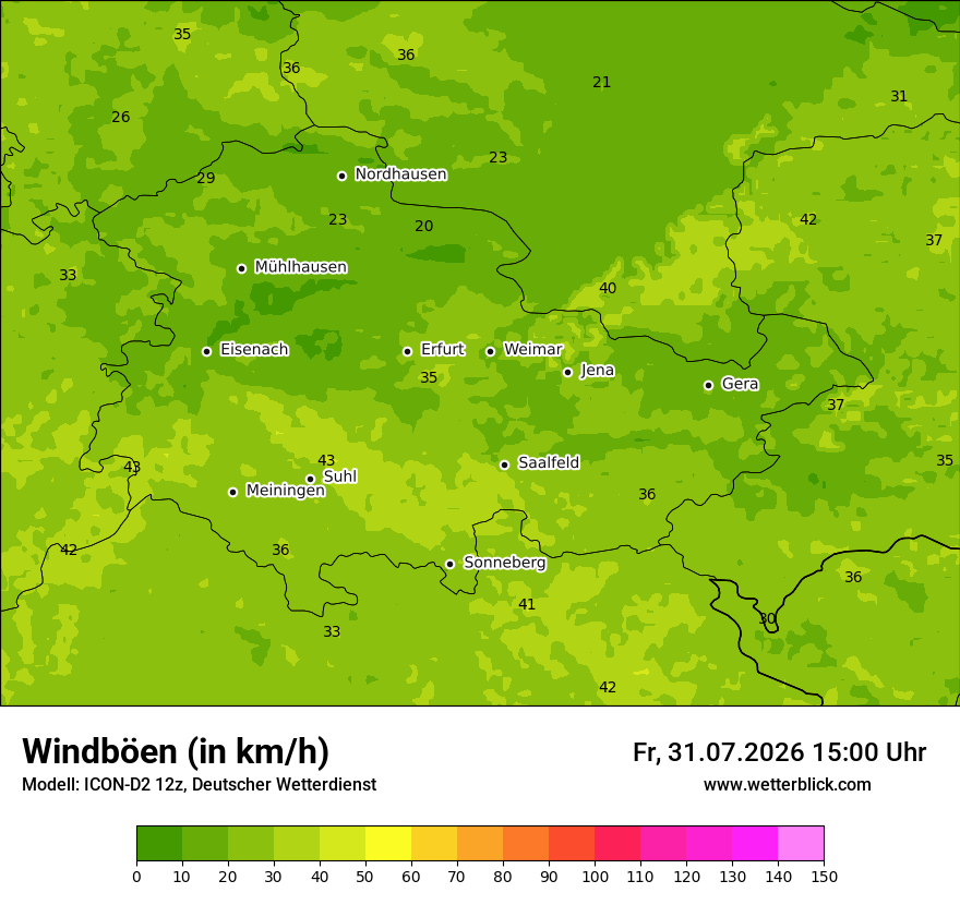 Maximale Windböen