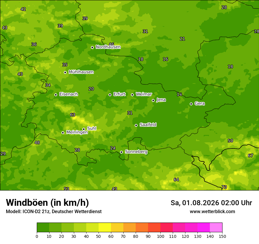 Maximale Windböen