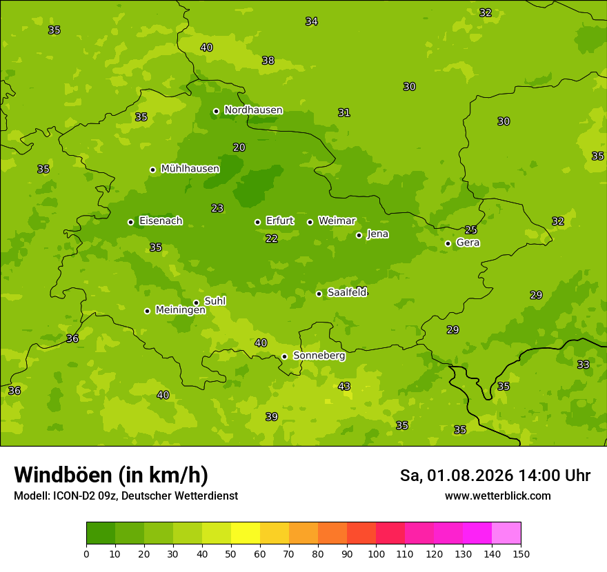 Maximale Windböen