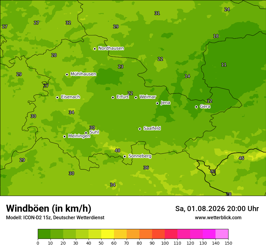 Maximale Windböen