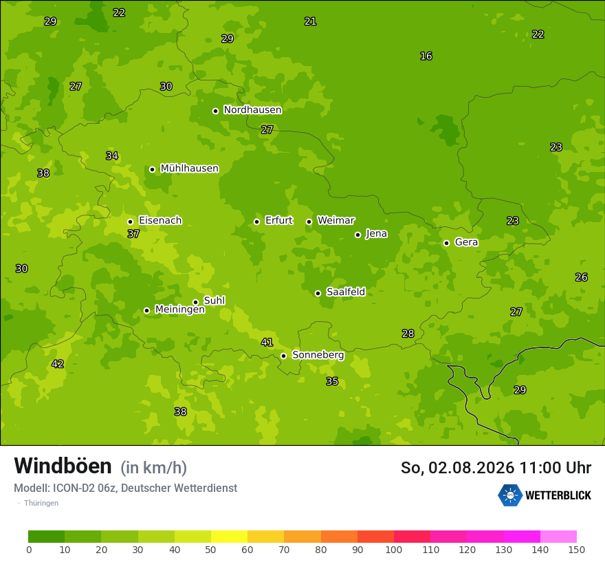 Maximale Windböen