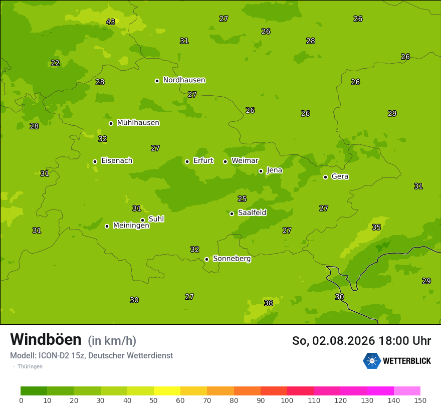 Maximale Windböen