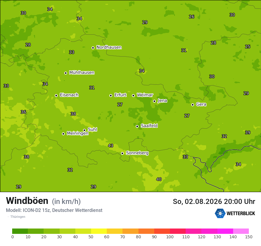 Maximale Windböen