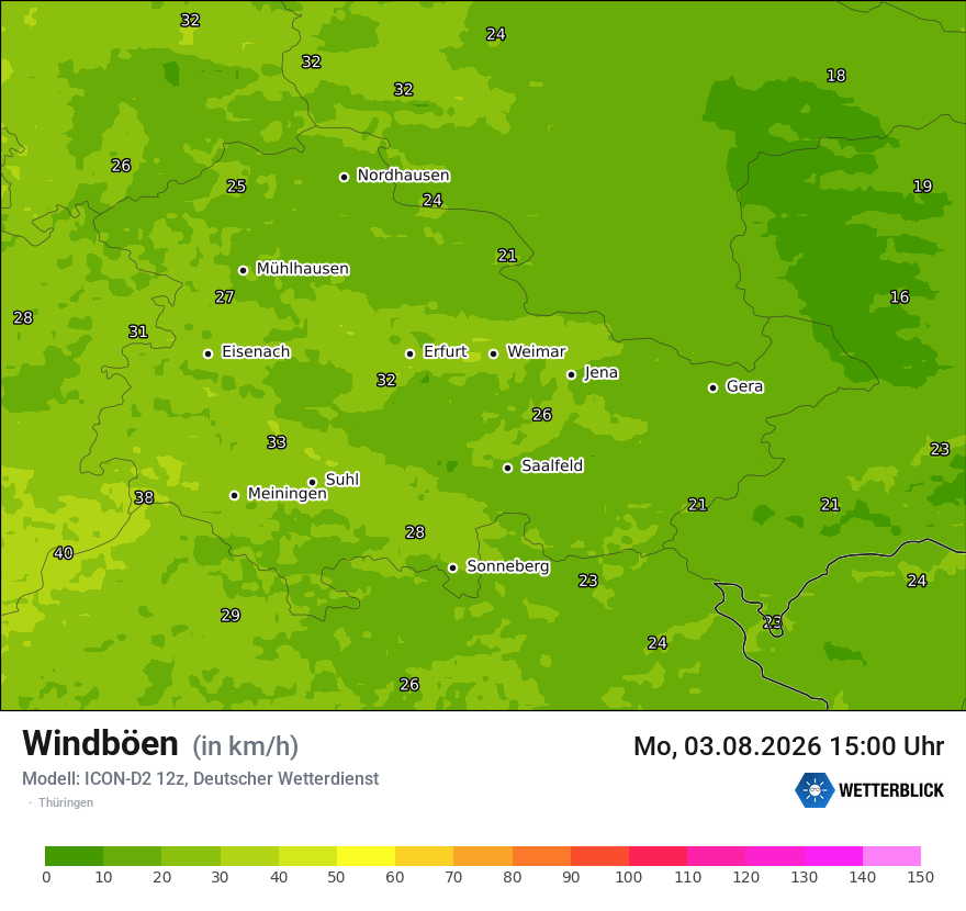 Maximale Windböen