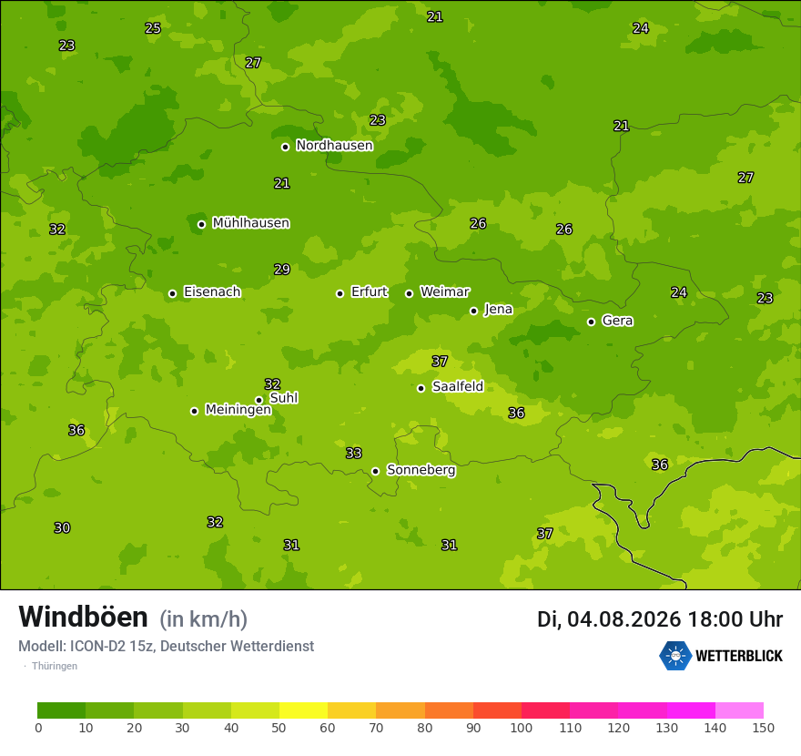 Maximale Windböen