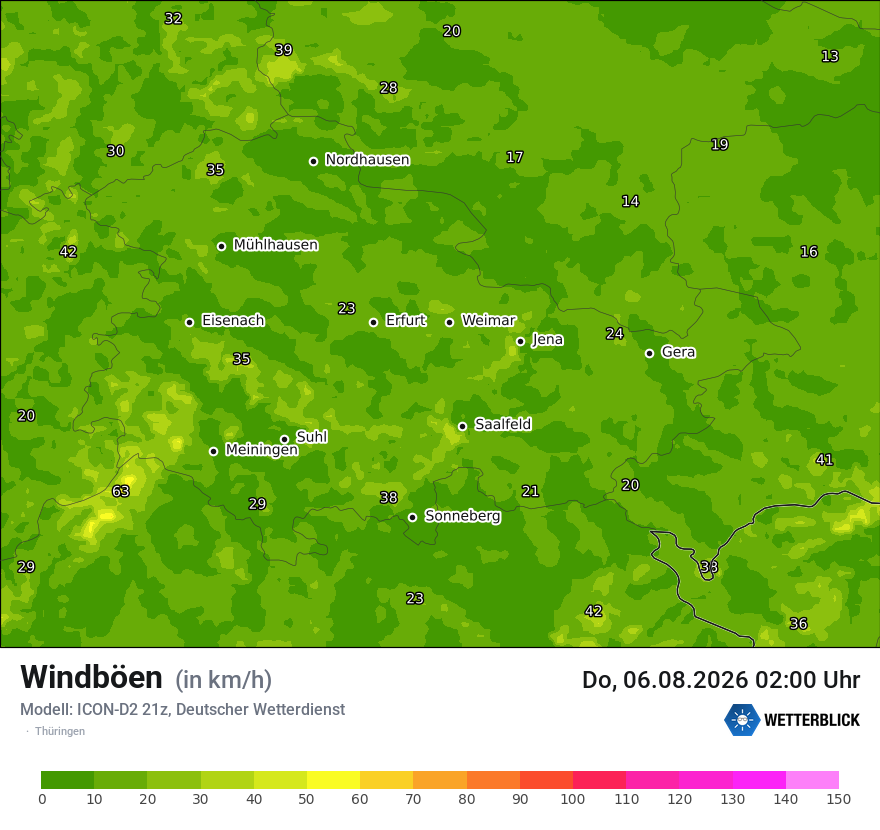 Maximale Windböen