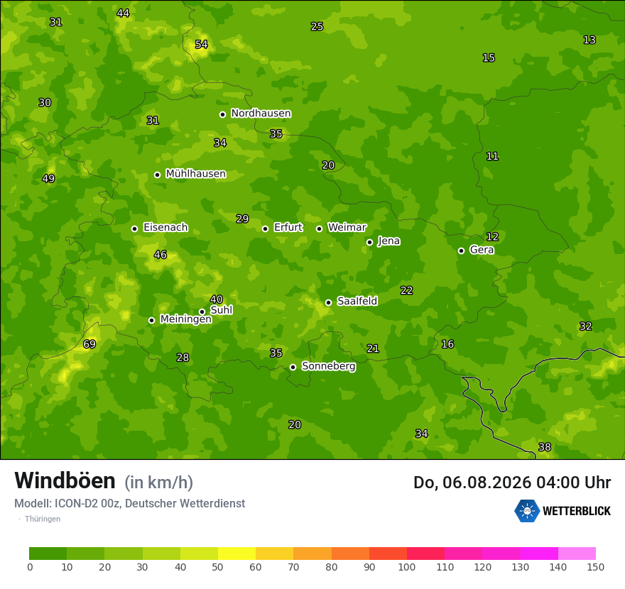 Maximale Windböen