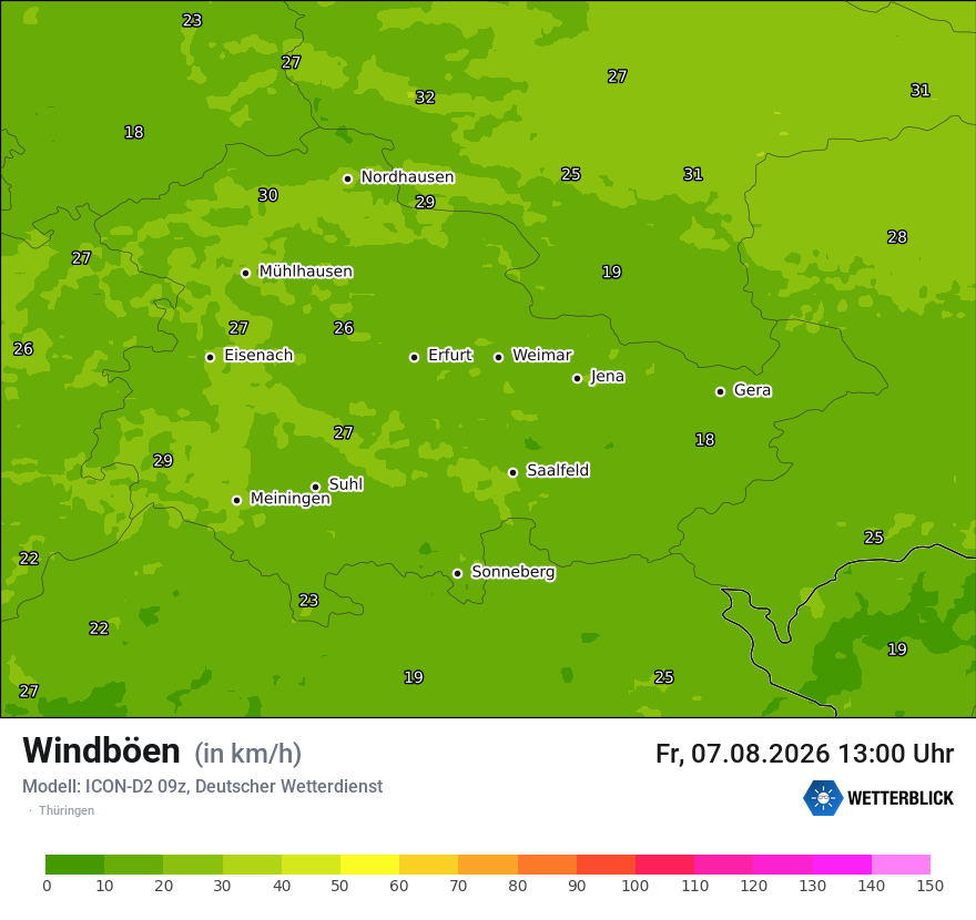 Maximale Windböen