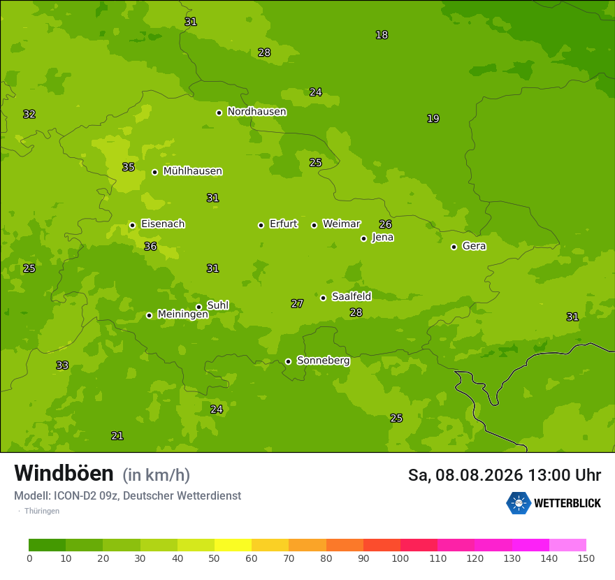 Maximale Windböen