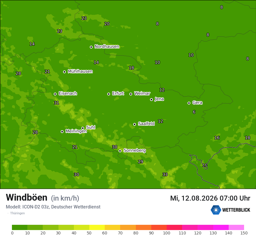 Maximale Windböen