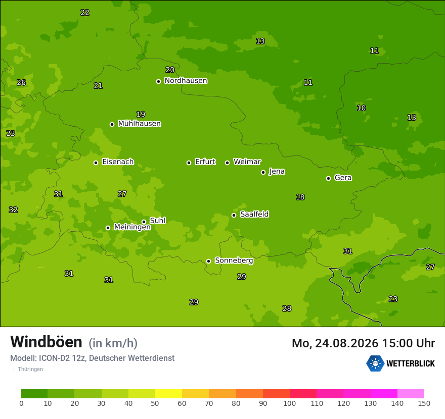 Maximale Windböen