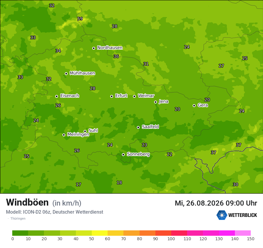 Maximale Windböen
