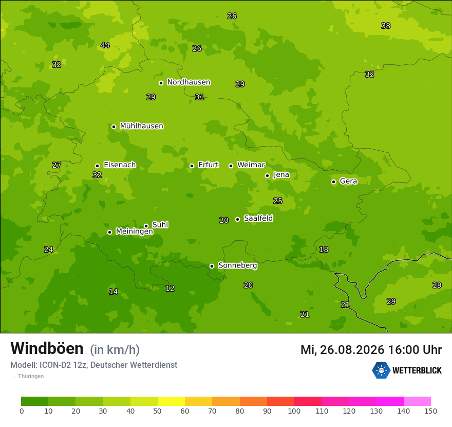 Maximale Windböen