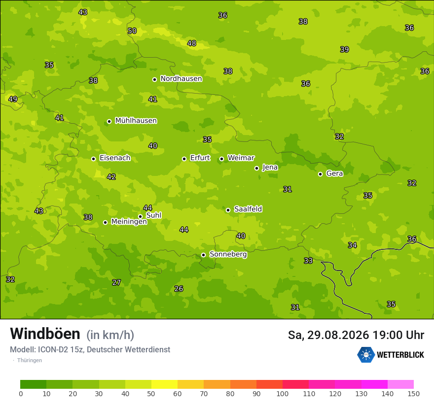 Maximale Windböen