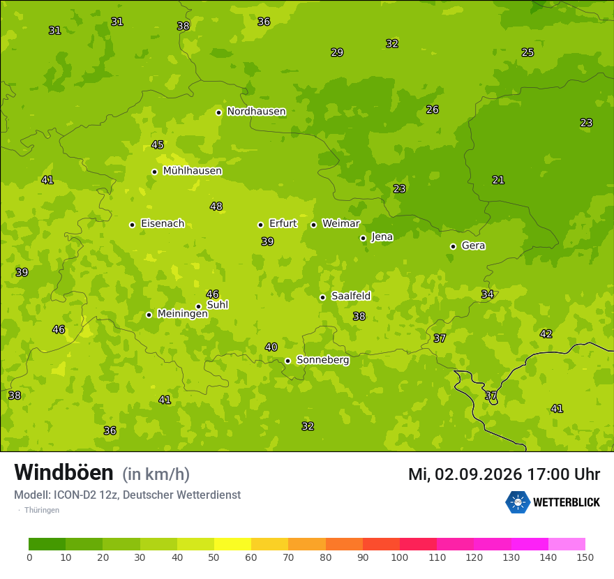Maximale Windböen