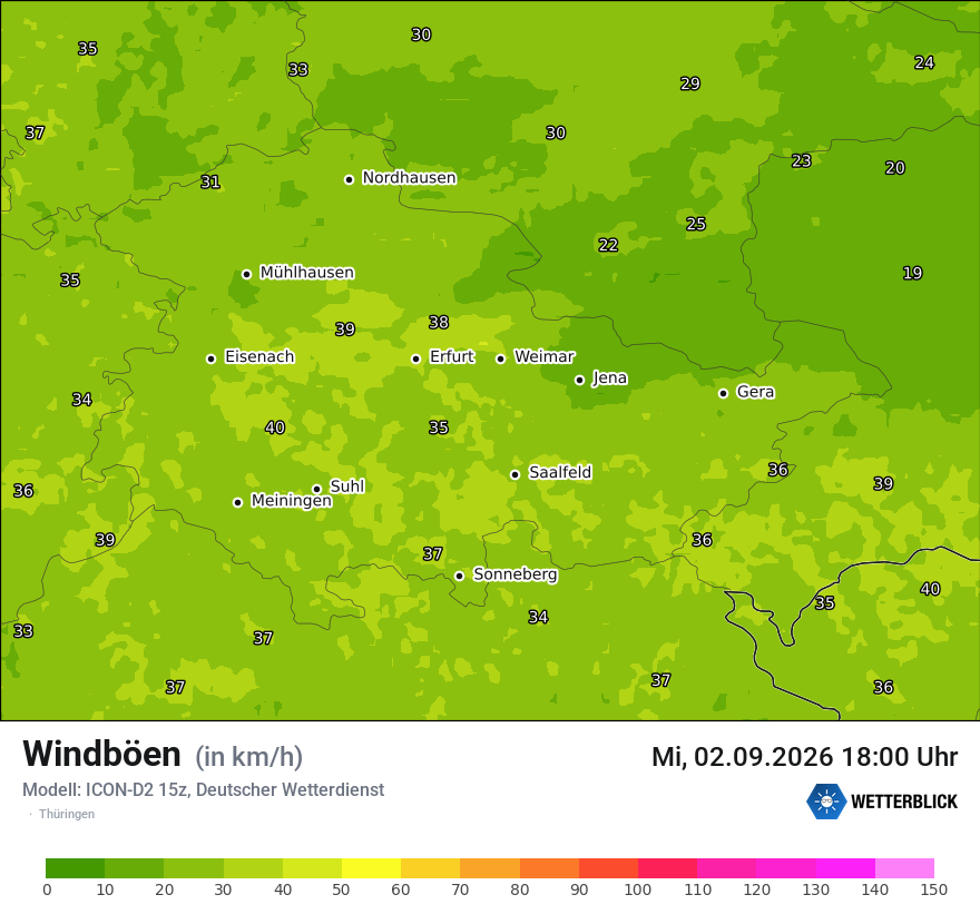 Maximale Windböen
