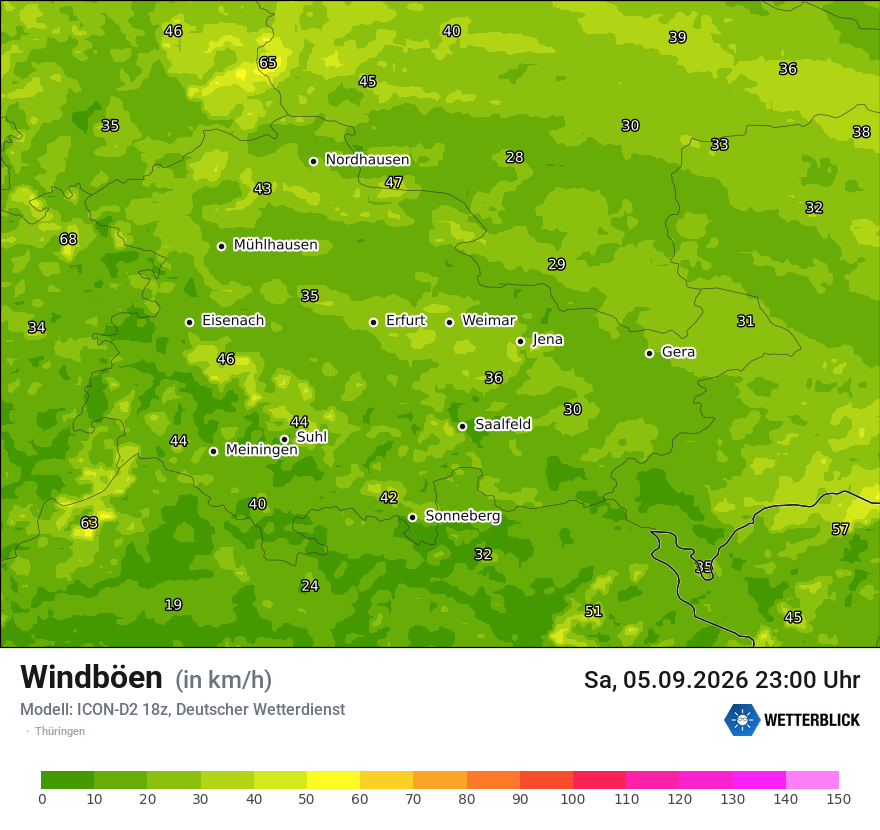 Maximale Windböen