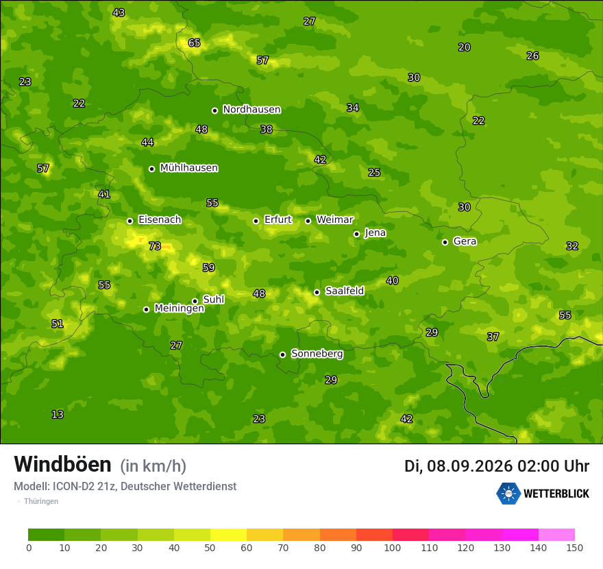 Maximale Windböen