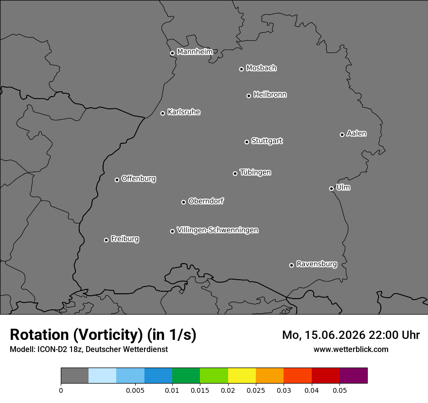 Modellkarte ICON-D2 – vorticity – bw