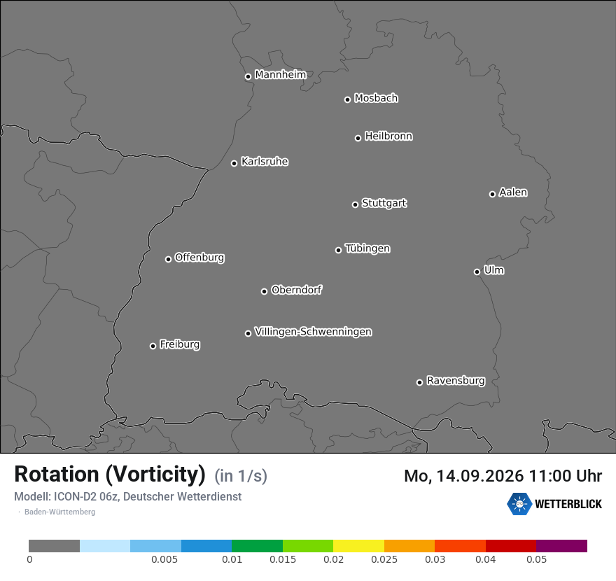 Modellkarte ICON-D2 – vorticity – bw