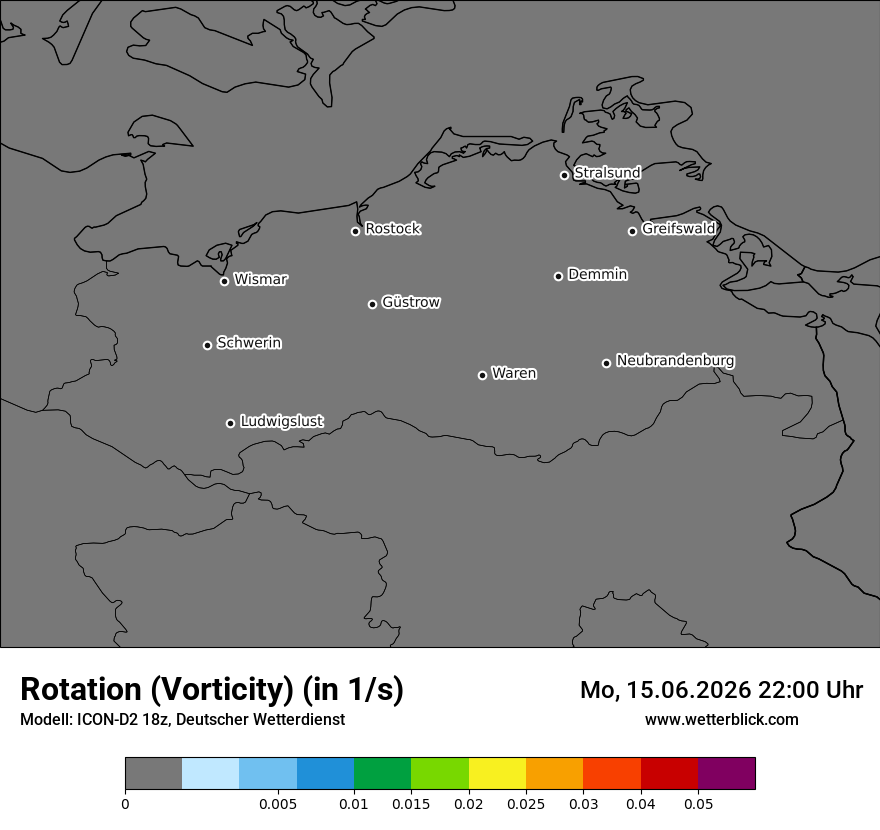 Modellkarte ICON-D2 – vorticity – mv