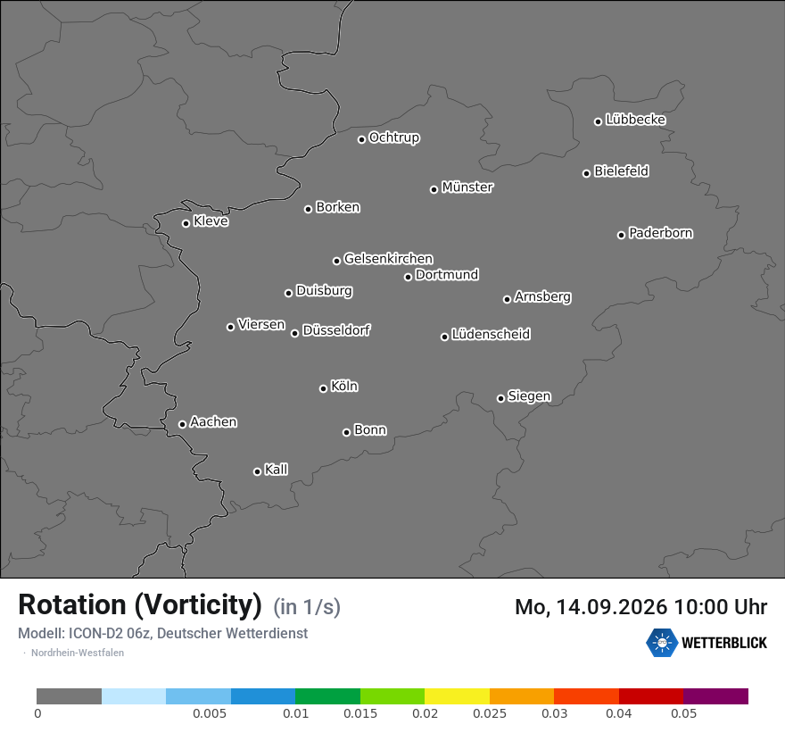 Modellkarte ICON-D2 – vorticity – nrw