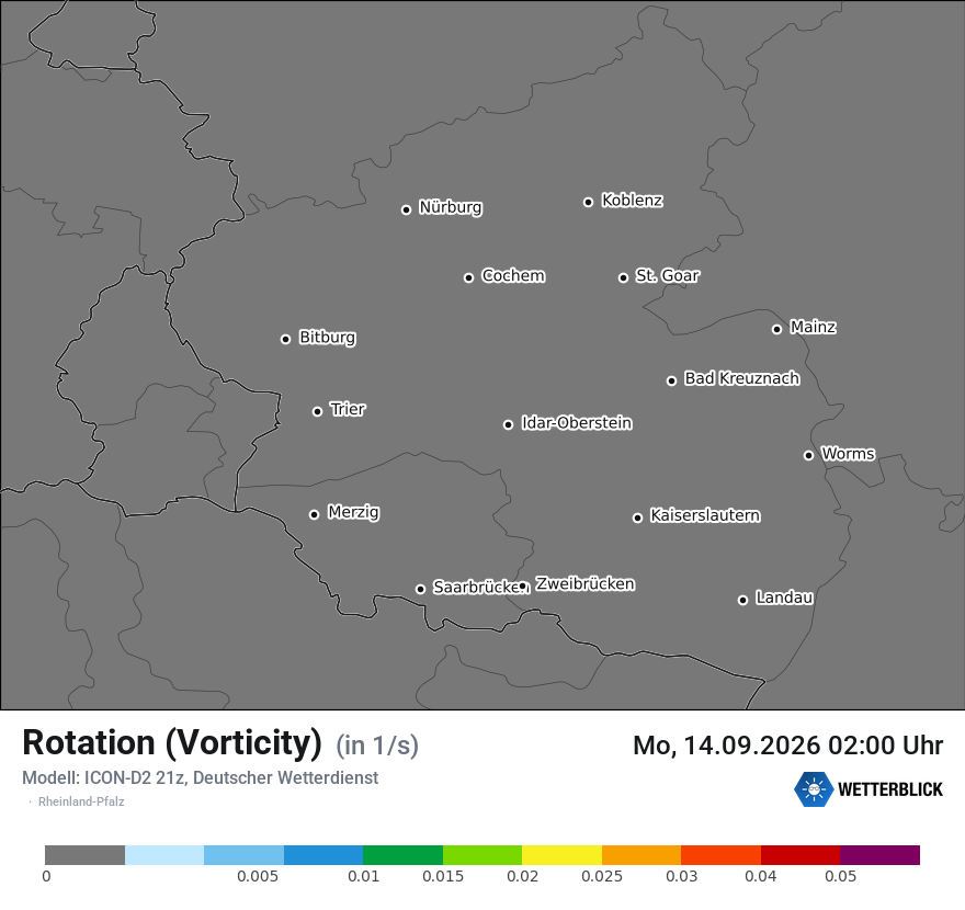 Modellkarte ICON-D2 – vorticity – rp