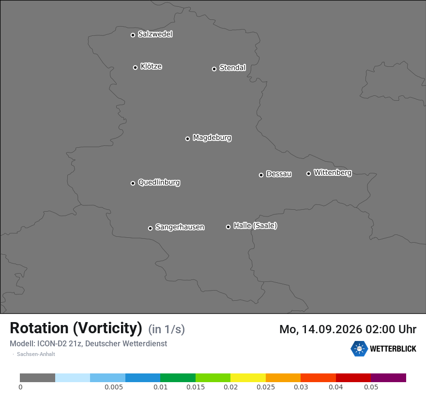 Modellkarte ICON-D2 – vorticity – st