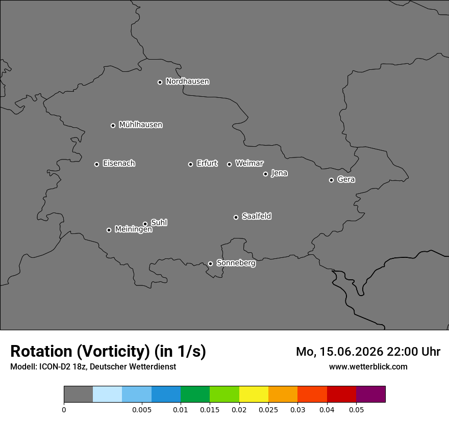 Modellkarte ICON-D2 – vorticity – th
