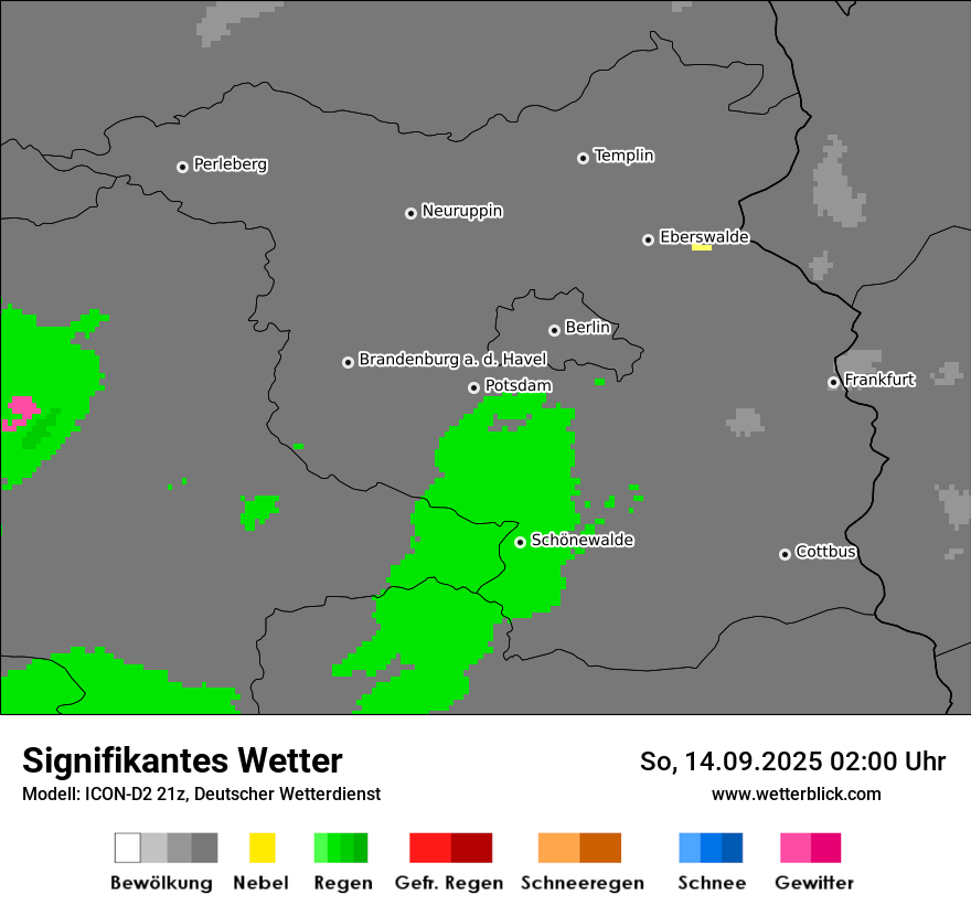 Modellkarten Signifikantes Wetter