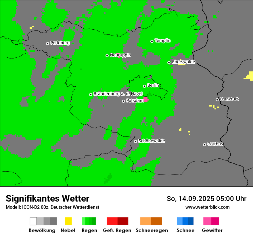 Modellkarten Signifikantes Wetter