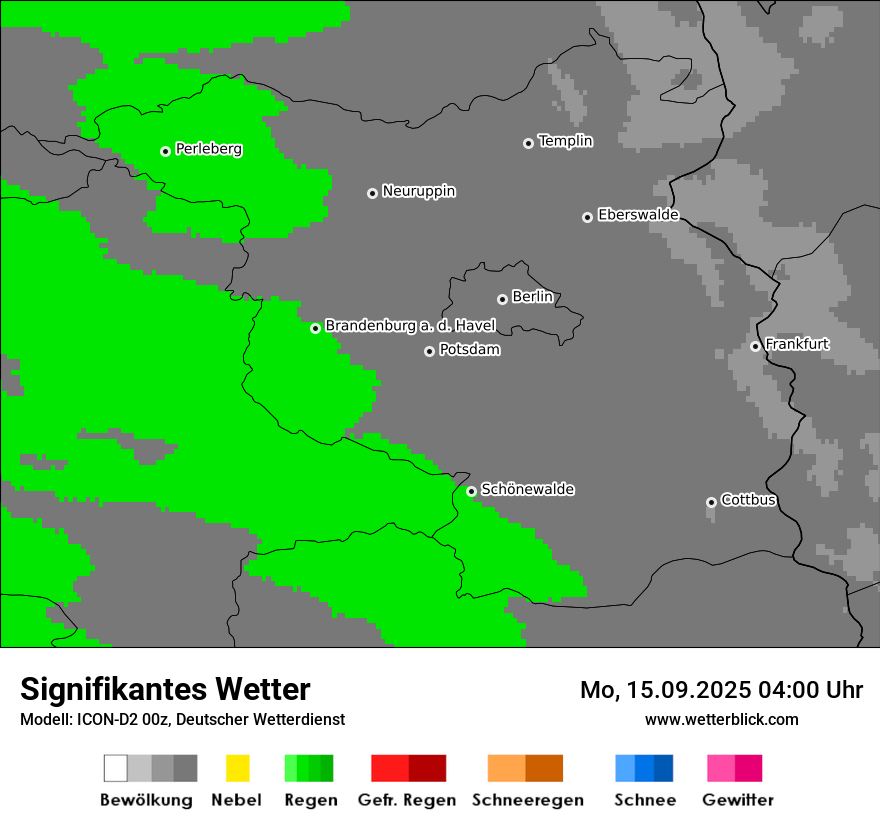 Modellkarten Signifikantes Wetter