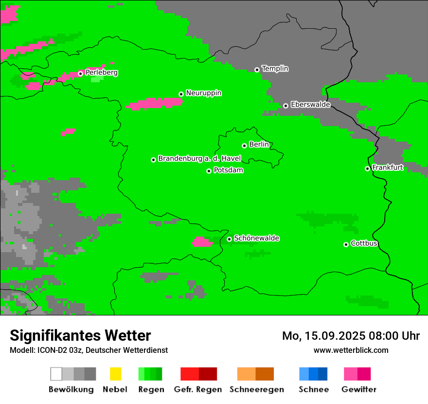 Modellkarten Signifikantes Wetter
