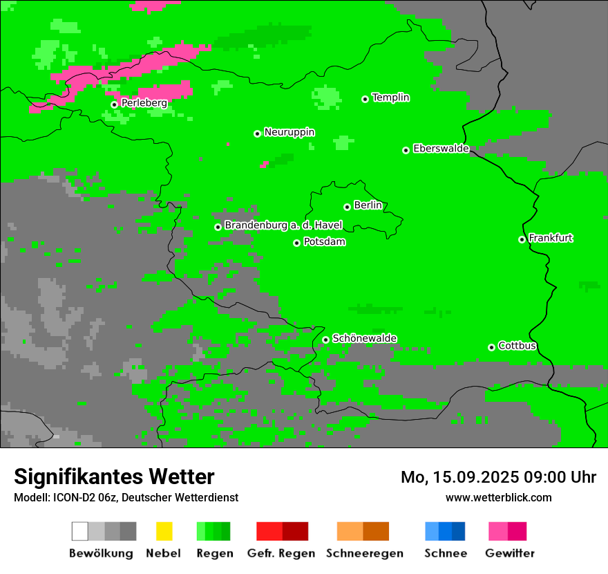 Modellkarten Signifikantes Wetter