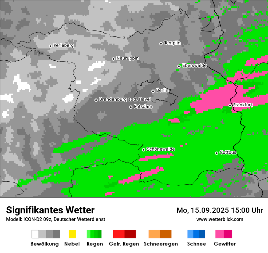 Modellkarten Signifikantes Wetter