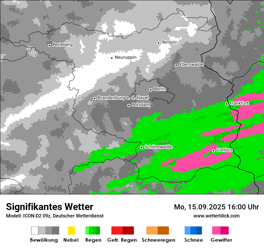 Modellkarten Signifikantes Wetter