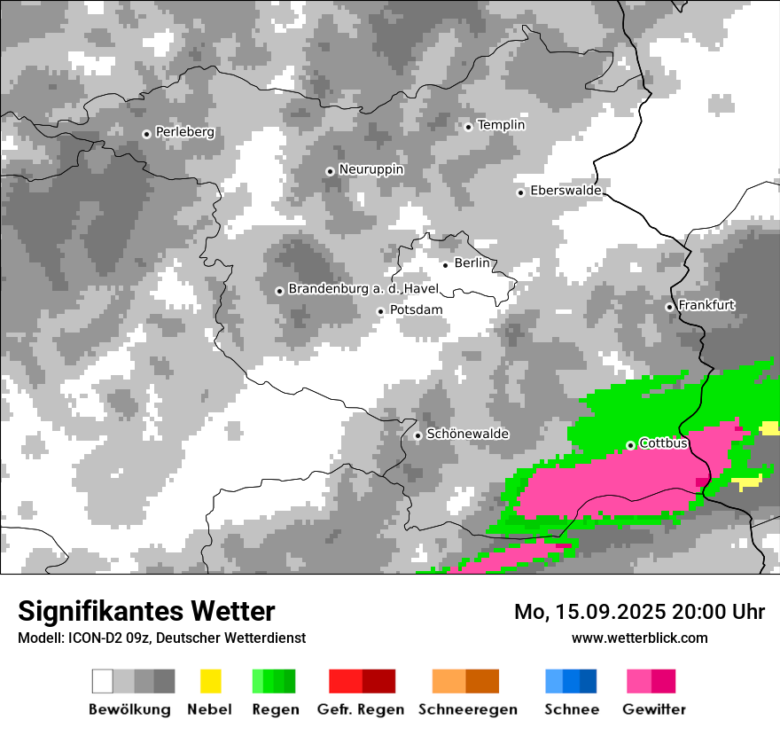 Modellkarten Signifikantes Wetter