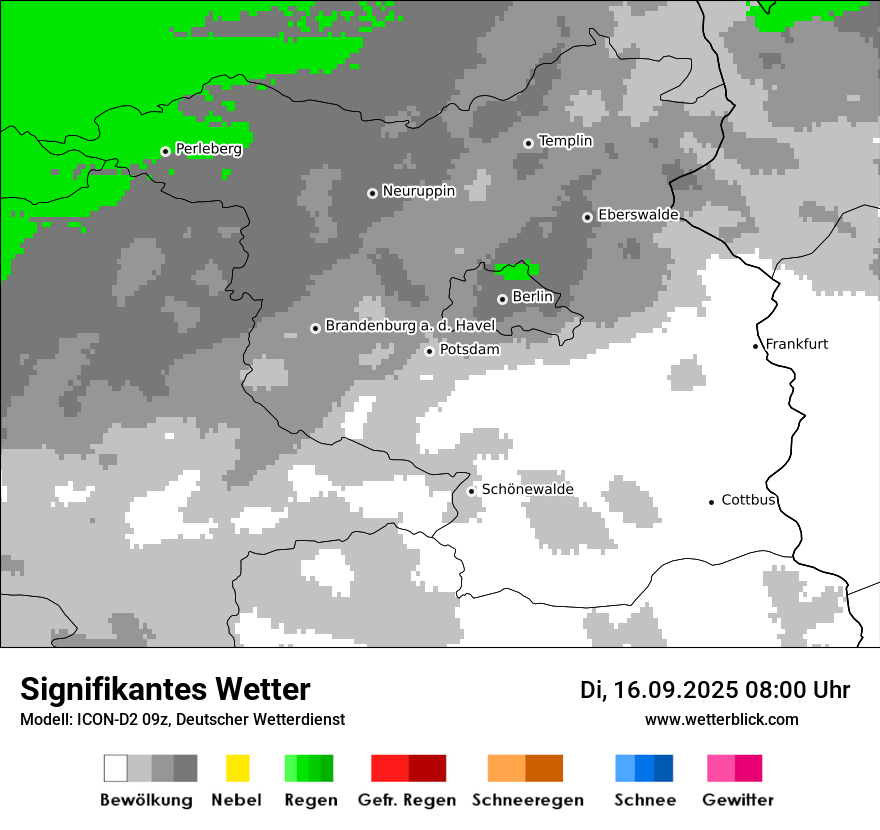 Modellkarten Signifikantes Wetter