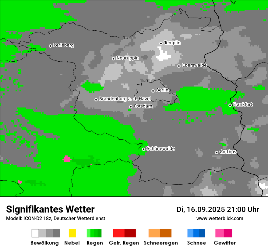 Modellkarten Signifikantes Wetter