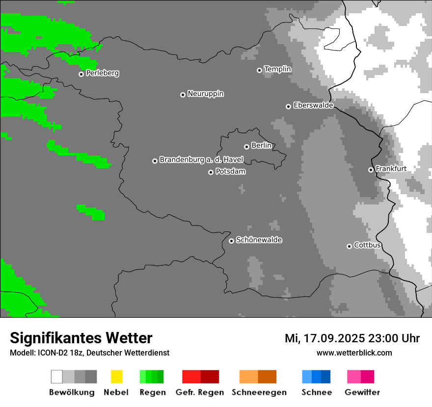 Modellkarten Signifikantes Wetter