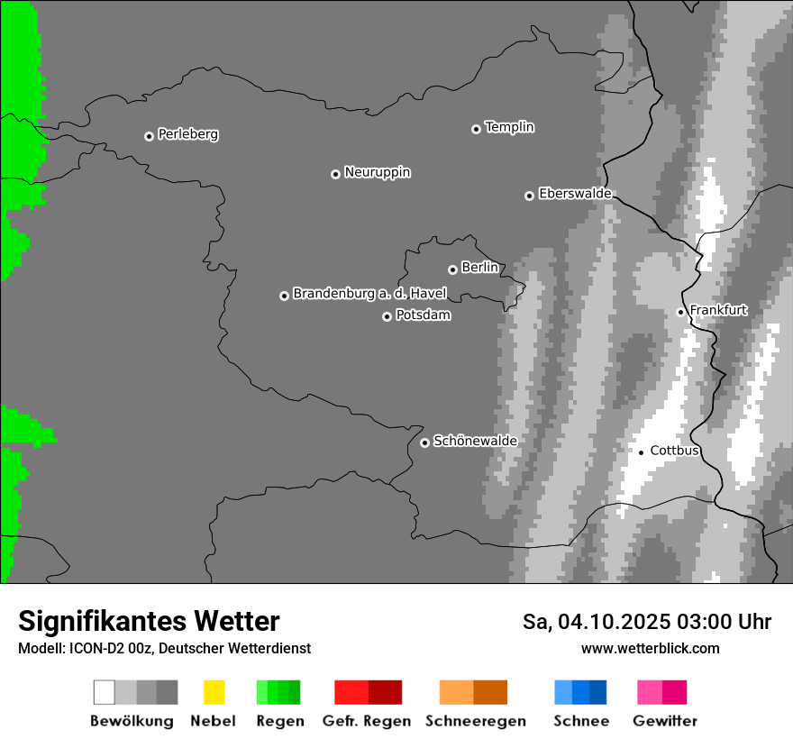 Modellkarten Signifikantes Wetter