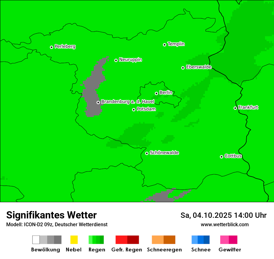 Modellkarten Signifikantes Wetter