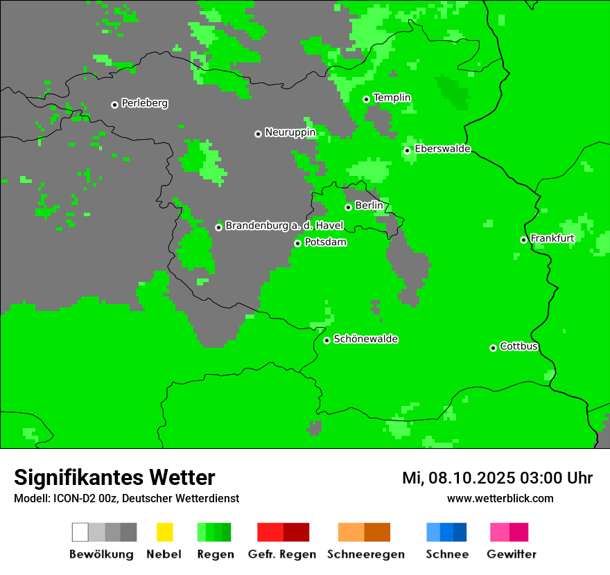 Modellkarten Signifikantes Wetter