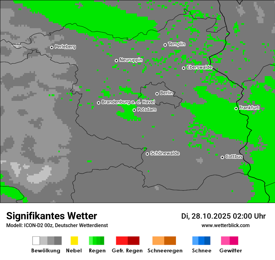 Modellkarten Signifikantes Wetter
